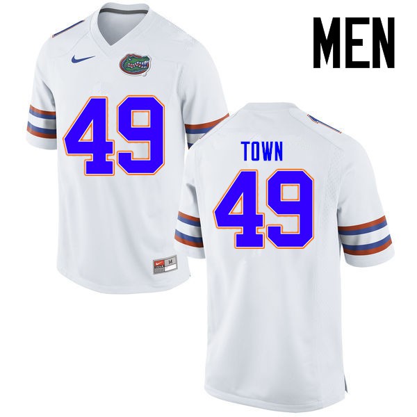 Florida Gators Men #49 Cameron Town College Football Jerseys White